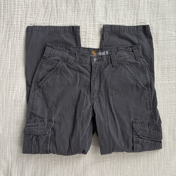 carhartt charcoal grey cargo pants - Picture 2 of 5